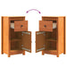 Bufet 2 pcs Maroniu cerat 39 x 34,5 x 80 cm Lemn de pin masiv - WALTI WALTI