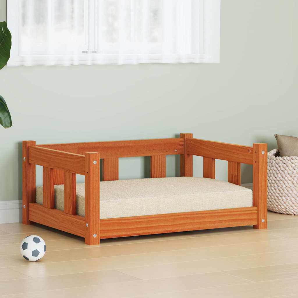 Pat pentru câini cu depozitare Maroniu cerat 65,5 x 50 x 28 cm - WALTI