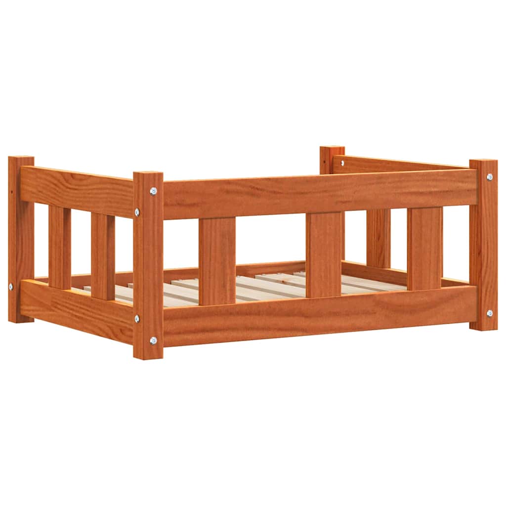 Pat pentru câini cu depozitare Maroniu cerat 65,5 x 50 x 28 cm - WALTI