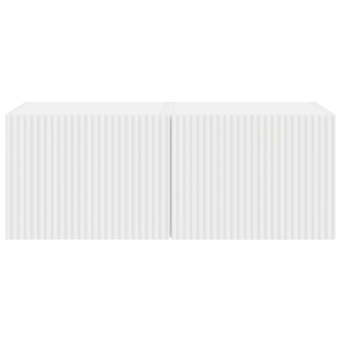 Dulap TV de perete 2 pcs Alb 39 x 31 x 29,5 cm Lemn compozit - WALTI WALTI
