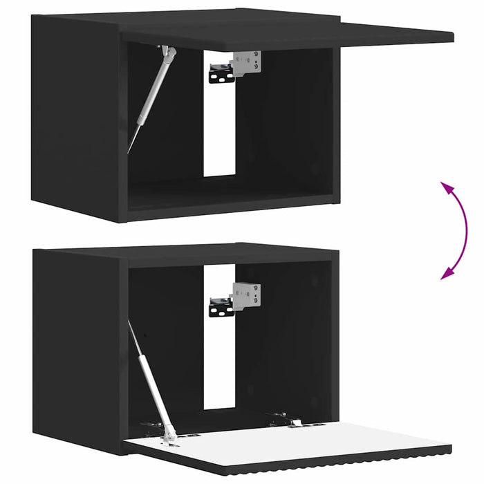 Dulap TV de perete Negru 39 x 31 x 29,5 cm Lemn compozit - WALTI WALTI