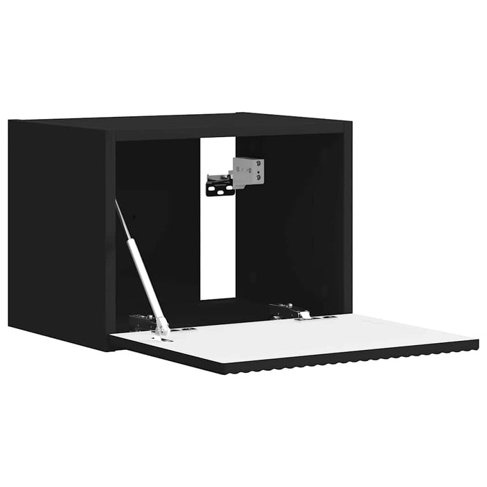 Dulap TV de perete 2 pcs Negru 39 x 31 x 29,5 cm Lemn compozit - WALTI WALTI