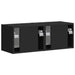 Dulap TV de perete 2 pcs Negru 39 x 31 x 29,5 cm Lemn compozit - WALTI WALTI
