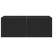Dulap TV de perete 2 pcs Negru 39 x 31 x 29,5 cm Lemn compozit - WALTI WALTI