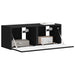 Dulap TV de perete 2 pcs Negru 39 x 31 x 29,5 cm Lemn compozit - WALTI WALTI