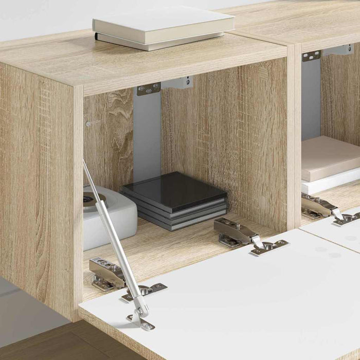 Dulap TV de perete 2 pcs Sonoma 39 x 31 x 29,5 cm Lemn compozit - WALTI WALTI
