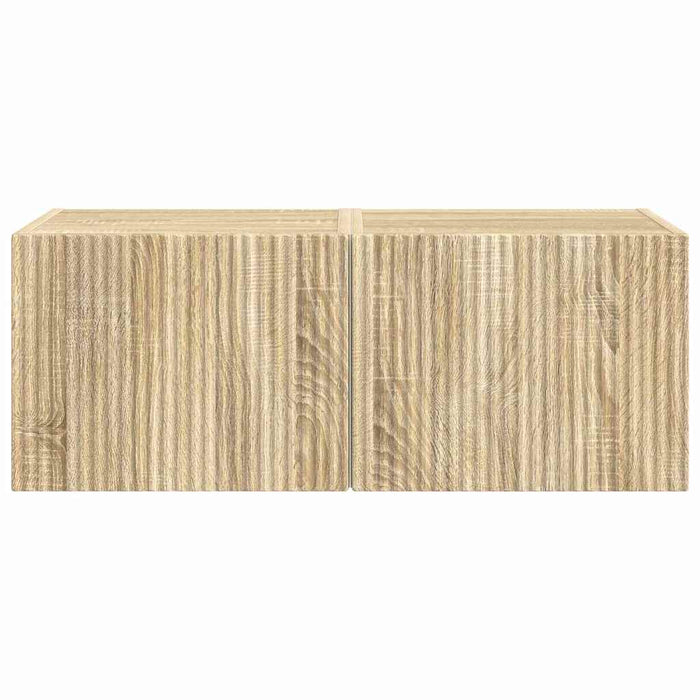 Dulap TV de perete 2 pcs Sonoma 39 x 31 x 29,5 cm Lemn compozit - WALTI WALTI