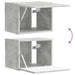 Dulap TV de perete Beton 39 x 31 x 29,5 cm Lemn compozit - WALTI WALTI