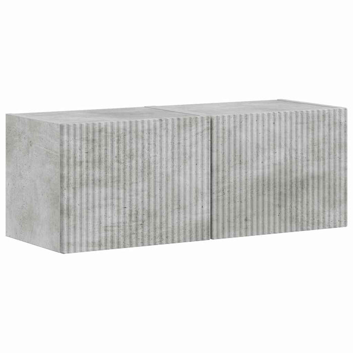 Dulap TV de perete 2 pcs Beton 39 x 31 x 29,5 cm Lemn compozit - WALTI WALTI