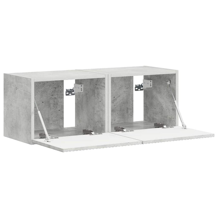 Dulap TV de perete 2 pcs Beton 39 x 31 x 29,5 cm Lemn compozit - WALTI WALTI