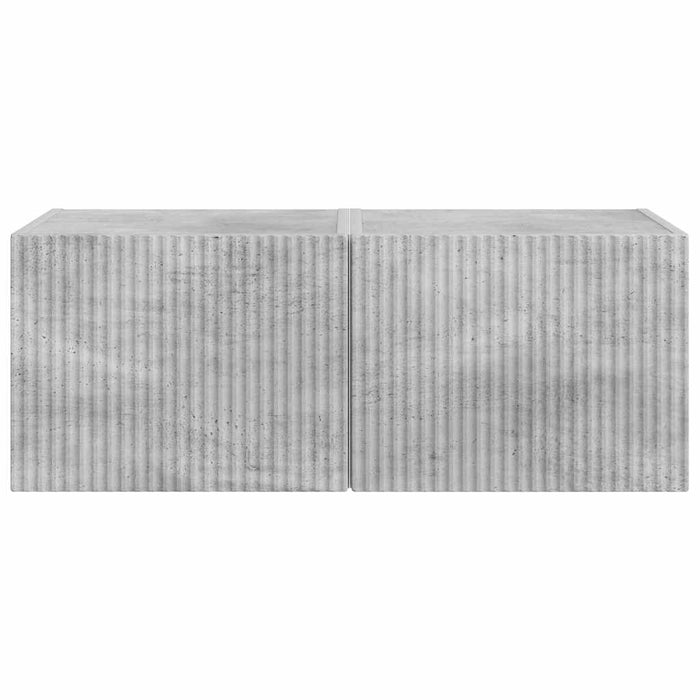 Dulap TV de perete 2 pcs Beton 39 x 31 x 29,5 cm Lemn compozit - WALTI WALTI