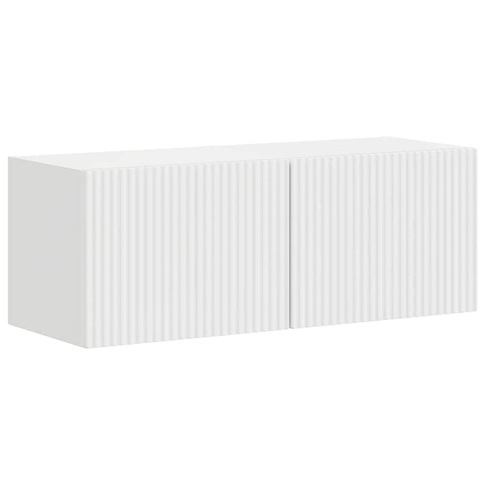Dulap TV de perete Pe perete 2 pcs Alb Lucios 39 x 31 x 29,5 cm - WALTI WALTI