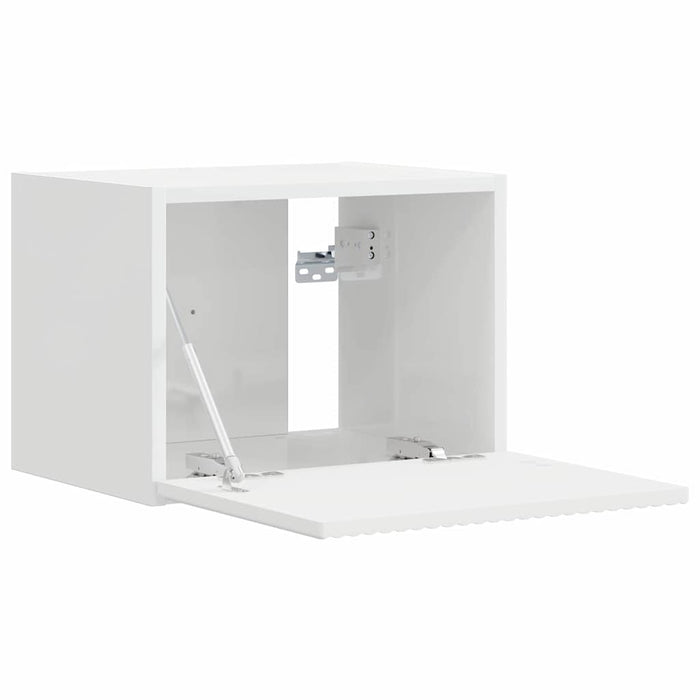 Dulap TV de perete Pe perete 2 pcs Alb Lucios 39 x 31 x 29,5 cm - WALTI WALTI