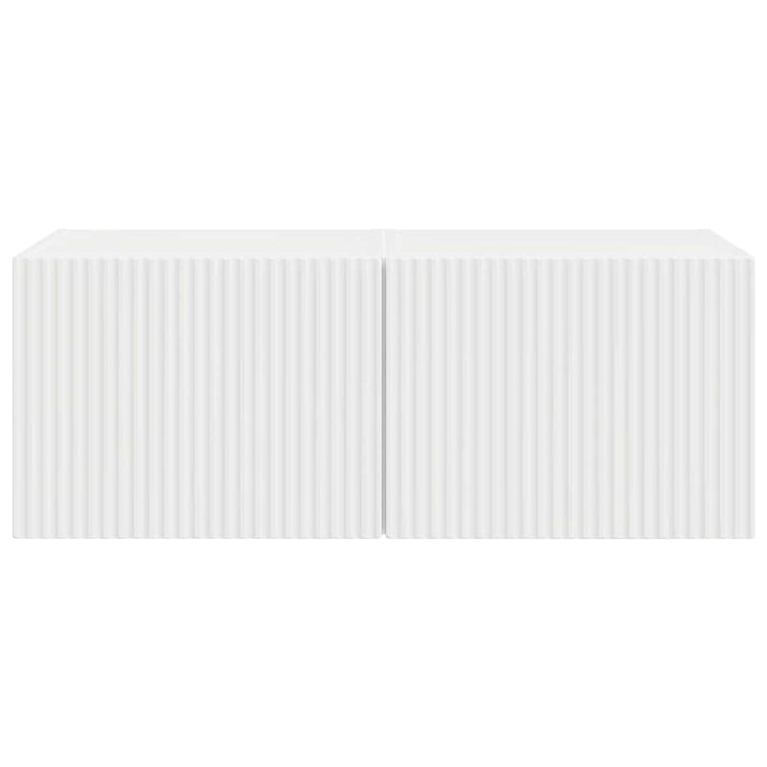 Dulap TV de perete Pe perete 2 pcs Alb Lucios 39 x 31 x 29,5 cm - WALTI WALTI