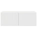 Dulap TV de perete Pe perete 2 pcs Alb Lucios 39 x 31 x 29,5 cm - WALTI WALTI