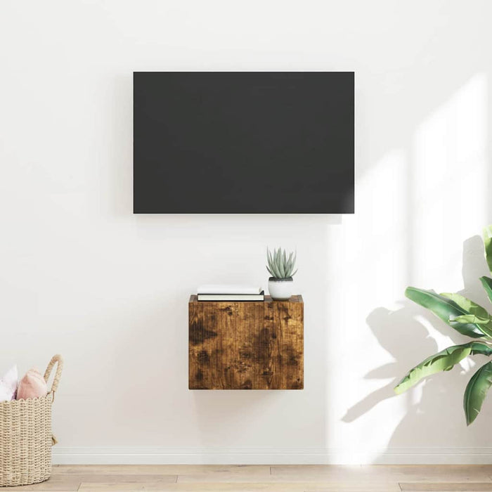 Dulap TV de perete Pe perete Stejar fumuriu 39 x 31 x 29,5 cm - WALTI WALTI