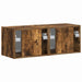 Dulap TV de perete 2 pcs Stejar fumuriu 39 x 31 x 29,5 cm - WALTI WALTI