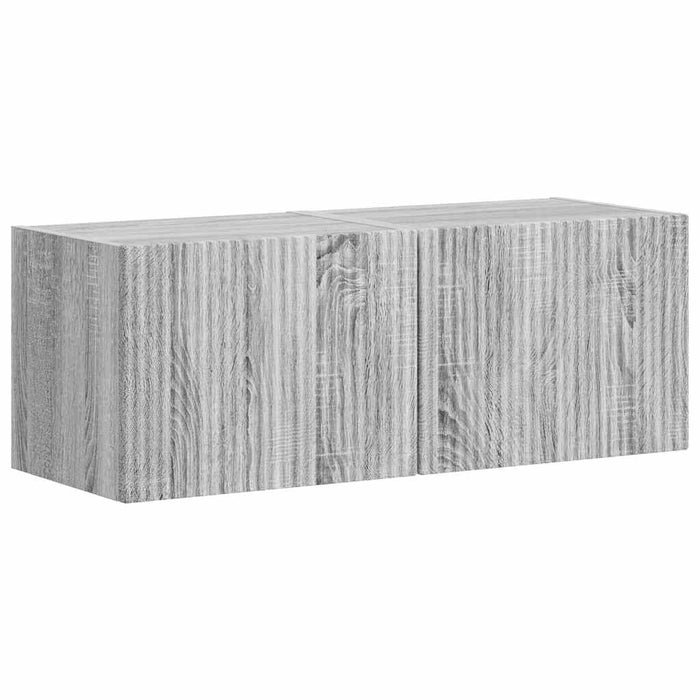 Dulap TV de perete Pe perete 2 pcs Gri Sonoma 39 x 31 x 29,5 cm - WALTI WALTI