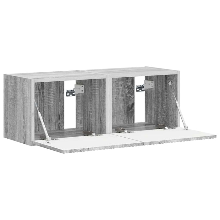 Dulap TV de perete Pe perete 2 pcs Gri Sonoma 39 x 31 x 29,5 cm - WALTI WALTI