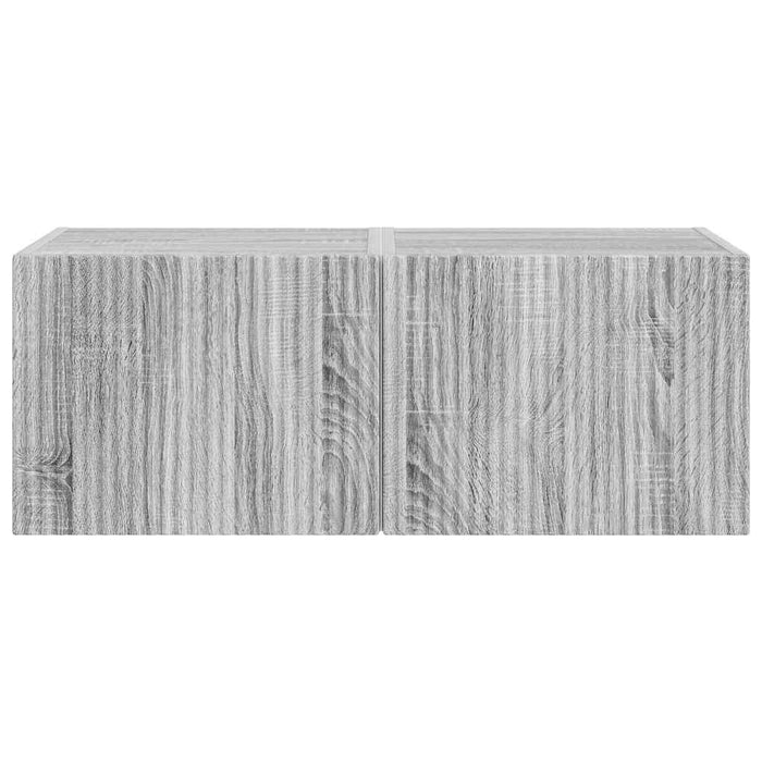 Dulap TV de perete Pe perete 2 pcs Gri Sonoma 39 x 31 x 29,5 cm - WALTI WALTI