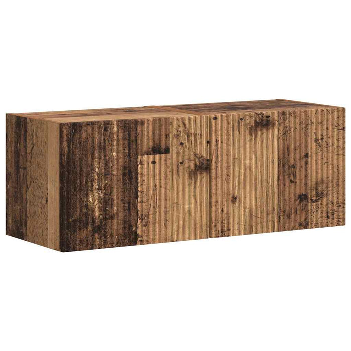 Dulap TV de perete Pe perete 2 pcs Lemn Vechi 39 x 31 x 29,5 cm - WALTI WALTI