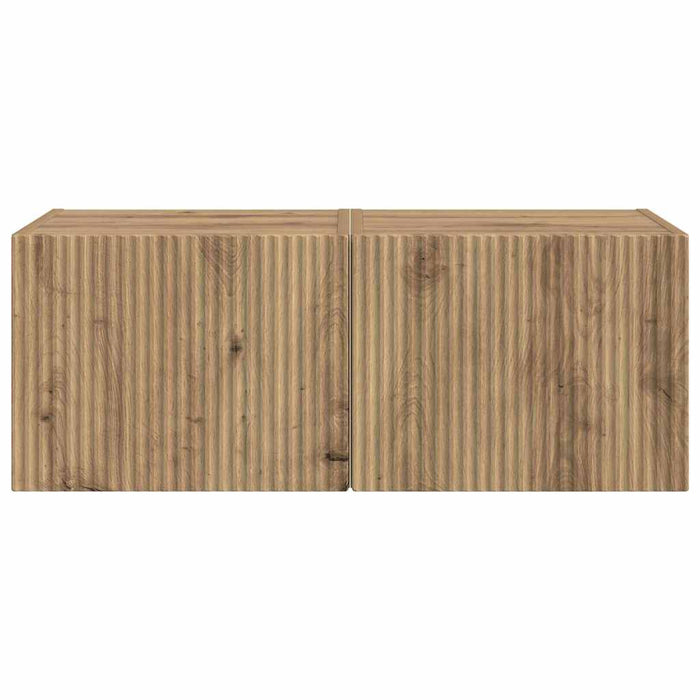Dulap TV de perete 2 pcs Stejar artizanal 39 x 31 x 29,5 cm - WALTI WALTI