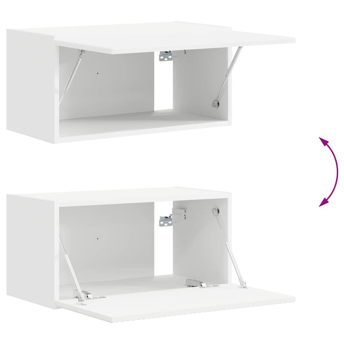 Dulap TV de perete Alb 60 x 31 x 29,5 cm Lemn compozit - WALTI WALTI