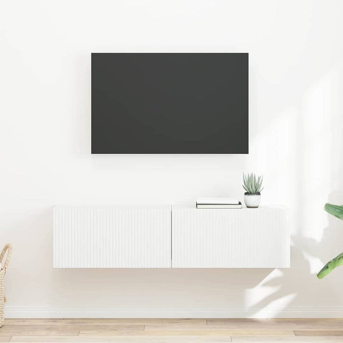 Dulap TV de perete 2 pcs Alb 60 x 31 x 29,5 cm Lemn compozit - WALTI WALTI
