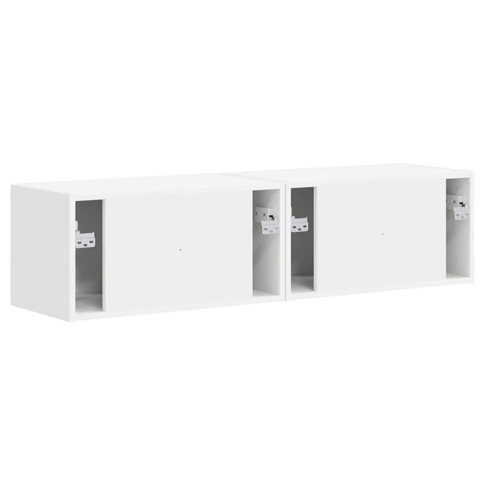 Dulap TV de perete 2 pcs Alb 60 x 31 x 29,5 cm Lemn compozit - WALTI WALTI