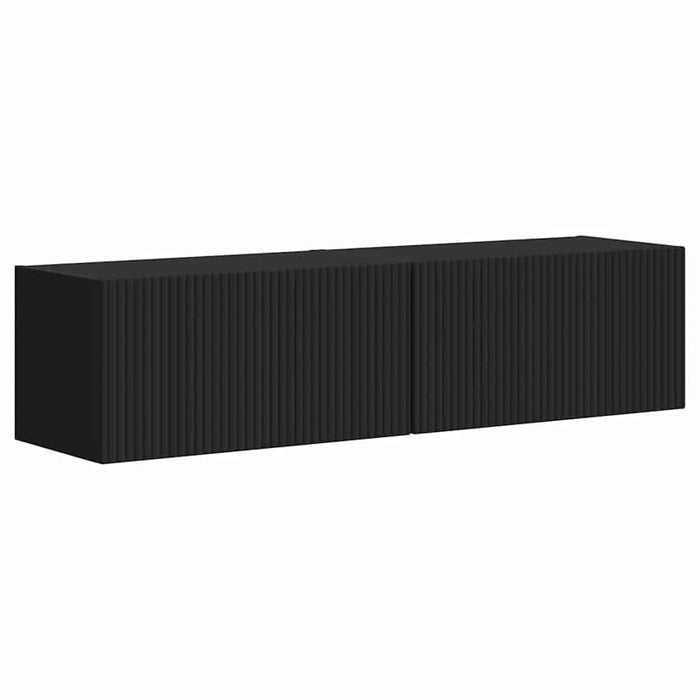 Dulap TV de perete 2 pcs Negru 60 x 31 x 29,5 cm Lemn compozit - WALTI WALTI