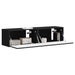 Dulap TV de perete 2 pcs Negru 60 x 31 x 29,5 cm Lemn compozit - WALTI WALTI