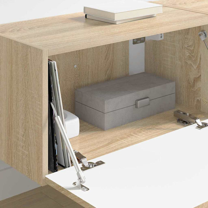 Dulap TV de perete 2 pcs Sonoma 60 x 31 x 29,5 cm Lemn compozit - WALTI WALTI