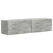 Dulap TV de perete 2 pcs Beton 60 x 31 x 29,5 cm Lemn compozit - WALTI WALTI