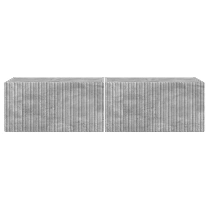 Dulap TV de perete 2 pcs Beton 60 x 31 x 29,5 cm Lemn compozit - WALTI WALTI