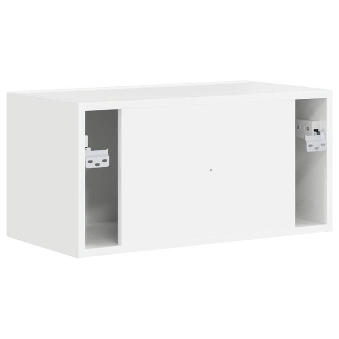 Dulap TV de perete Alb Lucios 60 x 31 x 29,5 cm Lemn compozit - WALTI WALTI