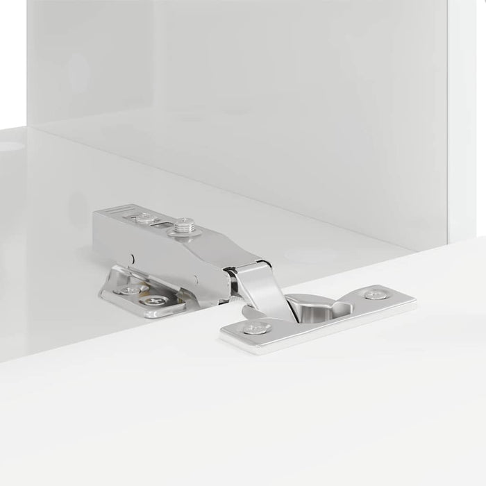 Dulap TV de perete Pe perete 2 pcs Alb Lucios 60 x 31 x 29,5 cm - WALTI WALTI