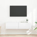 Dulap TV de perete Pe perete 2 pcs Alb Lucios 60 x 31 x 29,5 cm - WALTI WALTI