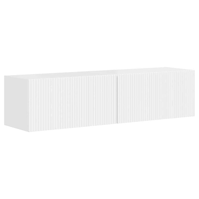 Dulap TV de perete Pe perete 2 pcs Alb Lucios 60 x 31 x 29,5 cm - WALTI WALTI