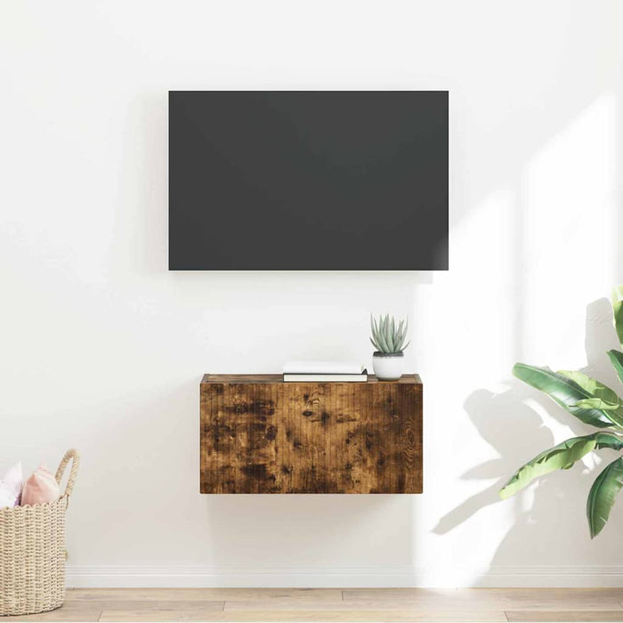 Dulap TV de perete Pe perete Stejar fumuriu 60 x 31 x 29,5 cm - WALTI WALTI