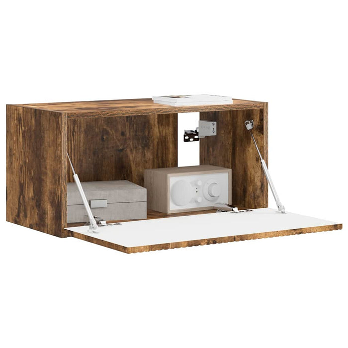 Dulap TV de perete Pe perete Stejar fumuriu 60 x 31 x 29,5 cm - WALTI WALTI