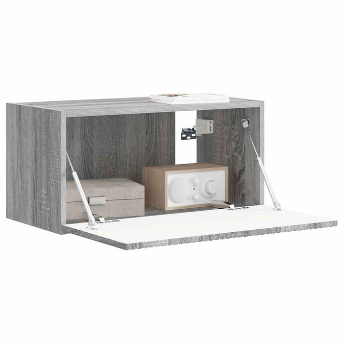 Dulap TV de perete Gri Sonoma 60 x 31 x 29,5 cm Lemn compozit - WALTI WALTI