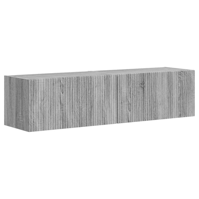 Dulap TV de perete Pe perete 2 pcs Gri Sonoma 60 x 31 x 29,5 cm - WALTI WALTI