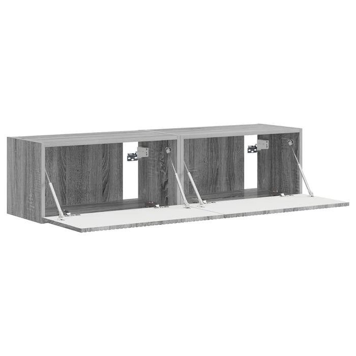 Dulap TV de perete Pe perete 2 pcs Gri Sonoma 60 x 31 x 29,5 cm - WALTI WALTI