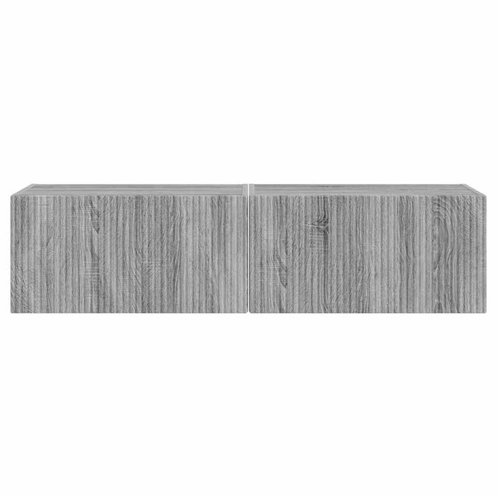 Dulap TV de perete Pe perete 2 pcs Gri Sonoma 60 x 31 x 29,5 cm - WALTI WALTI