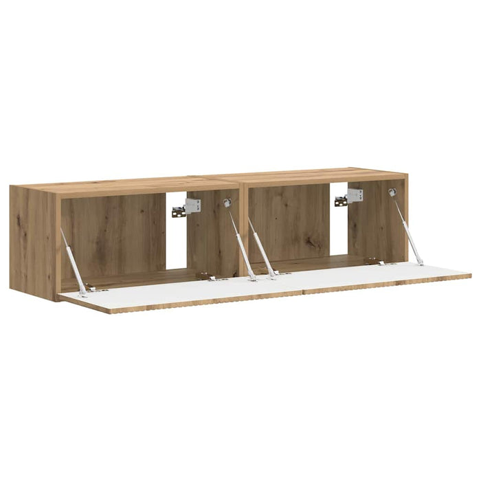 Dulap TV de perete 2 pcs Stejar artizanal 60 x 31 x 29,5 cm - WALTI WALTI