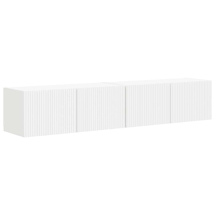 Dulap TV de perete 2 pcs Alb 78,5 x 31 x 29,5 cm Lemn compozit - WALTI WALTI