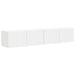 Dulap TV de perete 2 pcs Alb 78,5 x 31 x 29,5 cm Lemn compozit - WALTI WALTI
