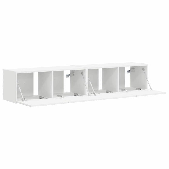 Dulap TV de perete 2 pcs Alb 78,5 x 31 x 29,5 cm Lemn compozit - WALTI WALTI