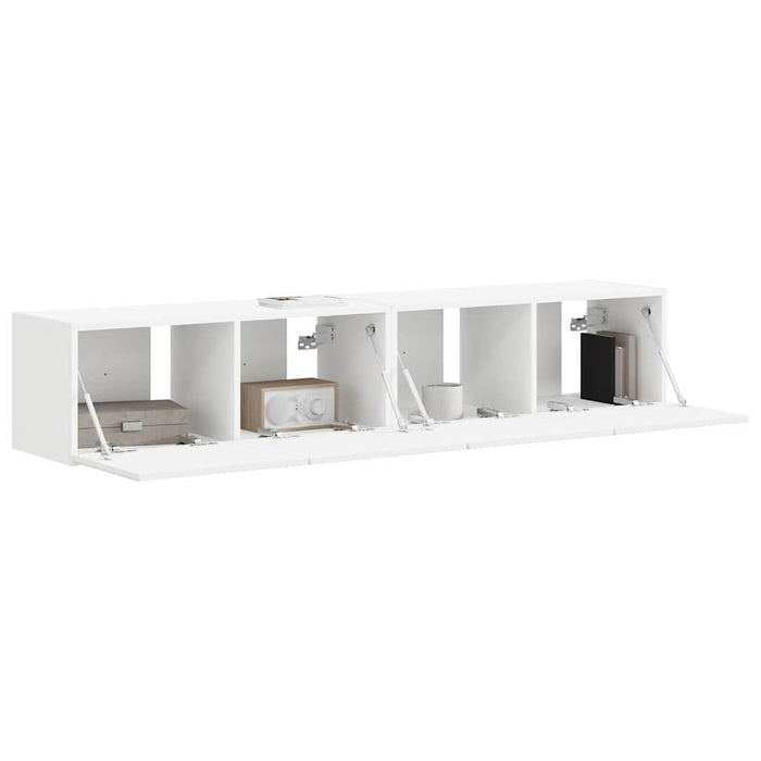 Dulap TV de perete 2 pcs Alb 78,5 x 31 x 29,5 cm Lemn compozit - WALTI WALTI