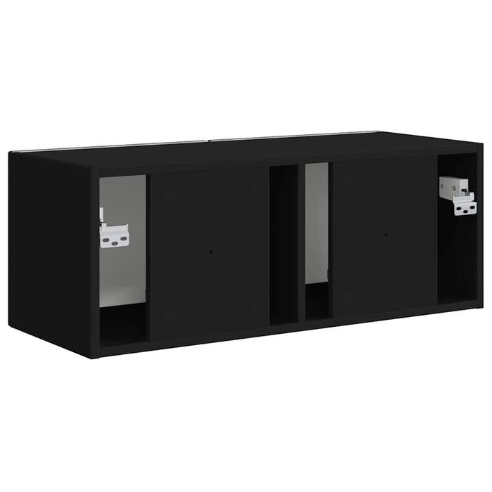 Dulap TV de perete Negru 78,5 x 31 x 29,5 cm Lemn compozit - WALTI WALTI